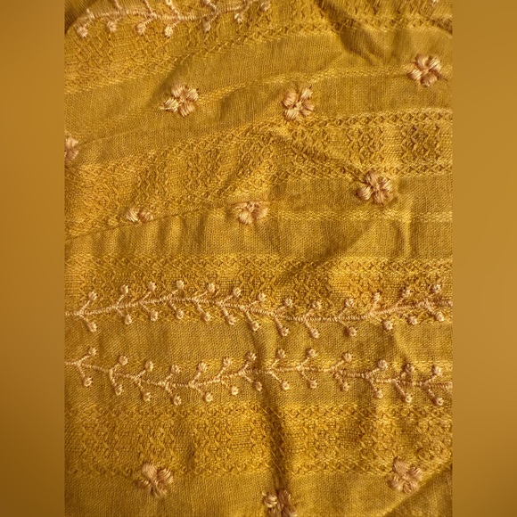 Universal Thread Mustard Yellow Eyelet Dress - Size 3X - Picture 7 of 13